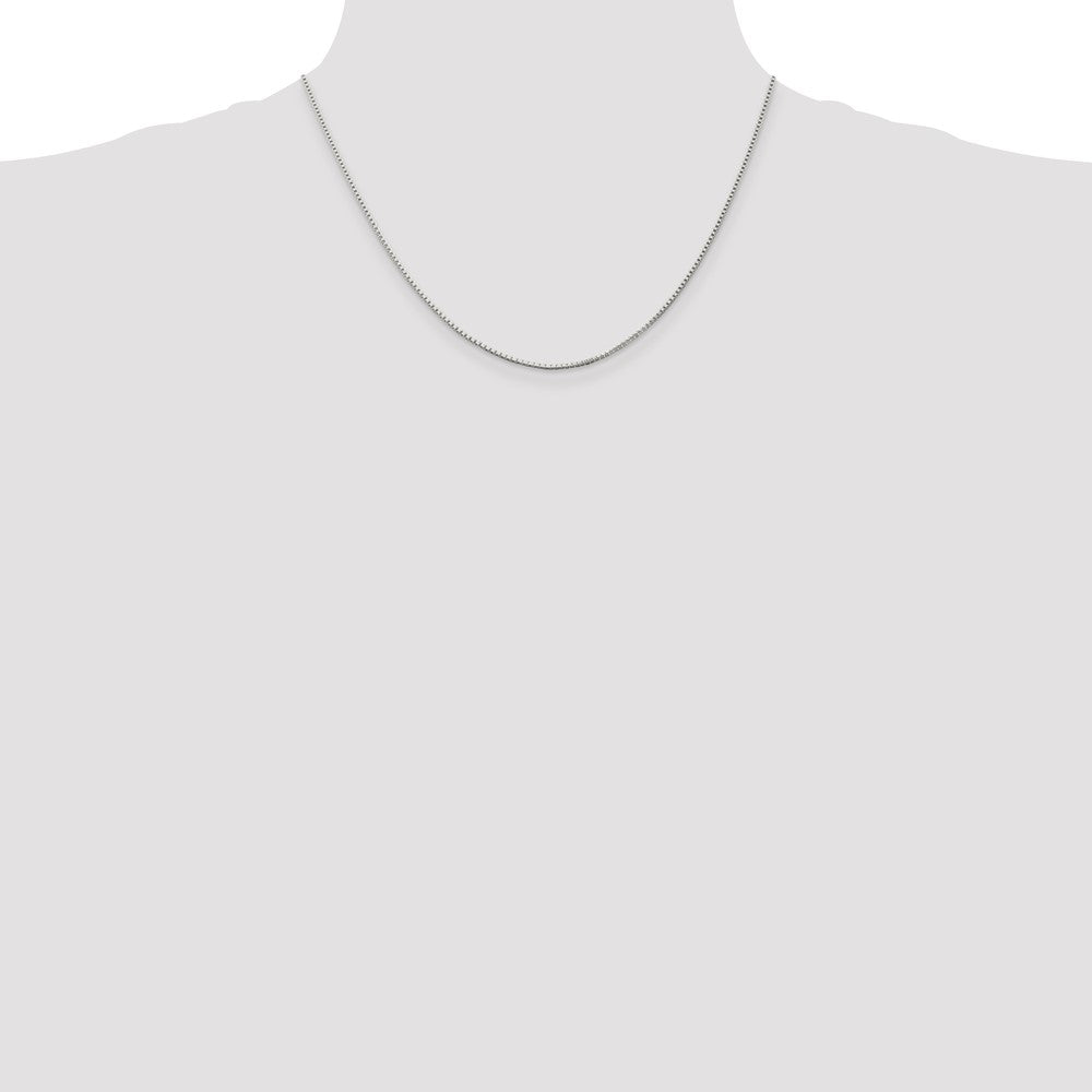 Sterling Silver 1.25mm Box Chain Necklace 16"-42" - Product Photo