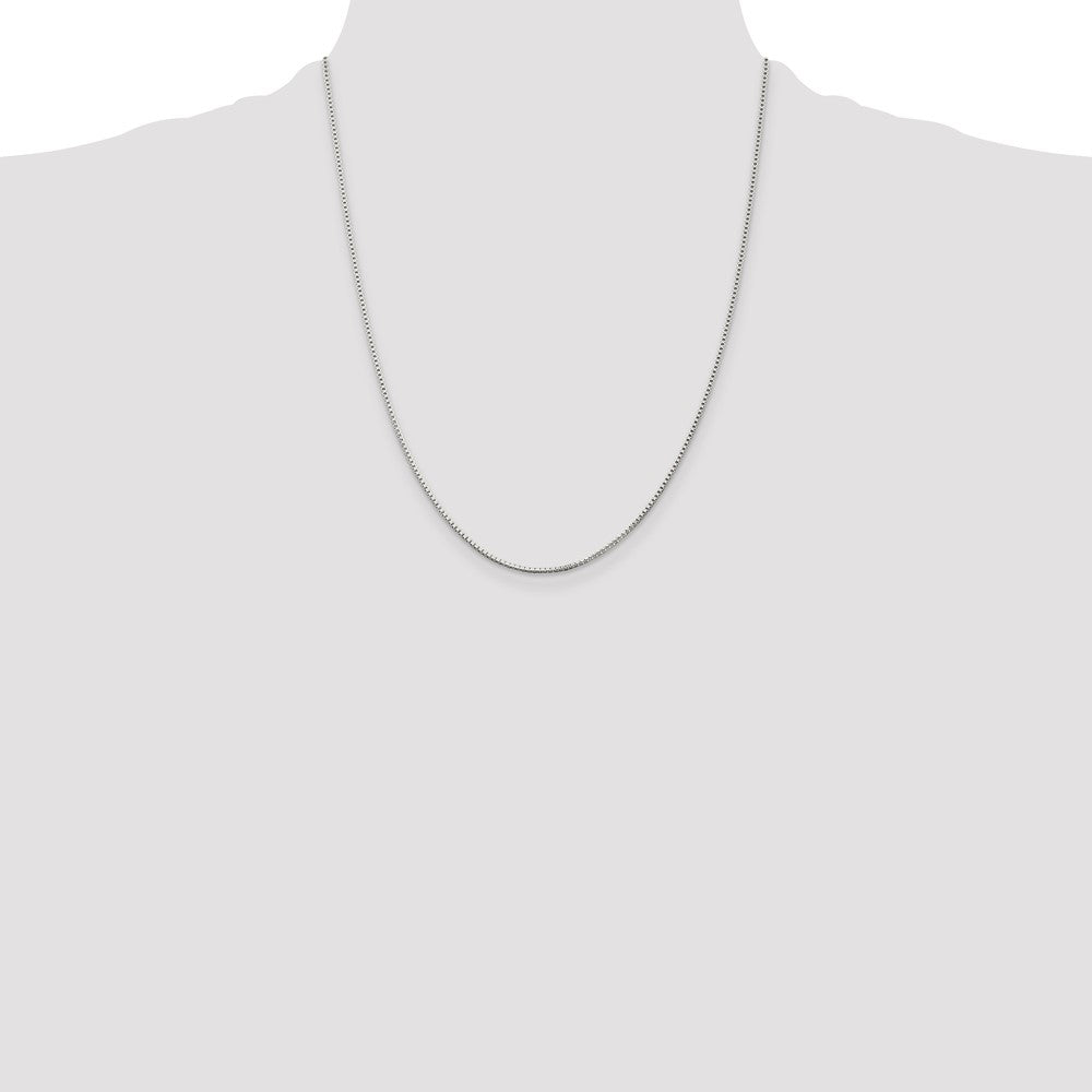 Sterling Silver 1.25mm Box Chain Necklace 16"-42" - Product Photo