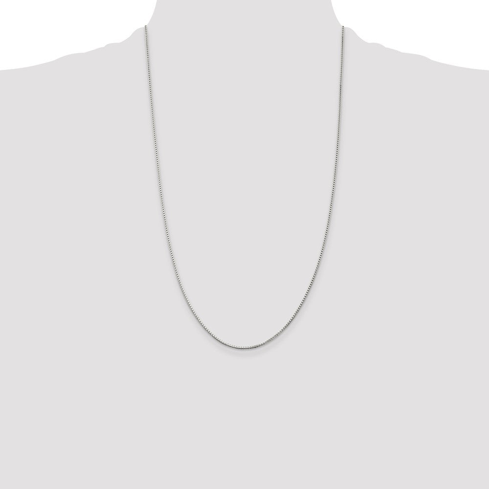Sterling Silver 1.25mm Box Chain Necklace 16"-42" - Product Photo