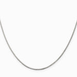 Sterling Silver Rhodium-plated 1.25mm Box Chain Necklace 16"-30" - Product Photo