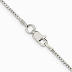 Sterling Silver Rhodium-plated 1.25mm Box Chain Necklace 16"-30" - Product Photo