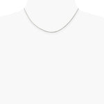 Sterling Silver Rhodium-plated 1.25mm Box Chain Necklace 16"-30" - Product Photo