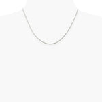 Sterling Silver Rhodium-plated 1.25mm Box Chain Necklace 16"-30" - Product Photo