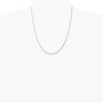 Sterling Silver Rhodium-plated 1.25mm Box Chain Necklace 16"-30" - Product Photo