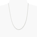 Sterling Silver Rhodium-plated 1.25mm Box Chain Necklace 16"-30" - Product Photo
