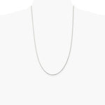 Sterling Silver Rhodium-plated 1.25mm Box Chain Necklace 16"-30" - Product Photo