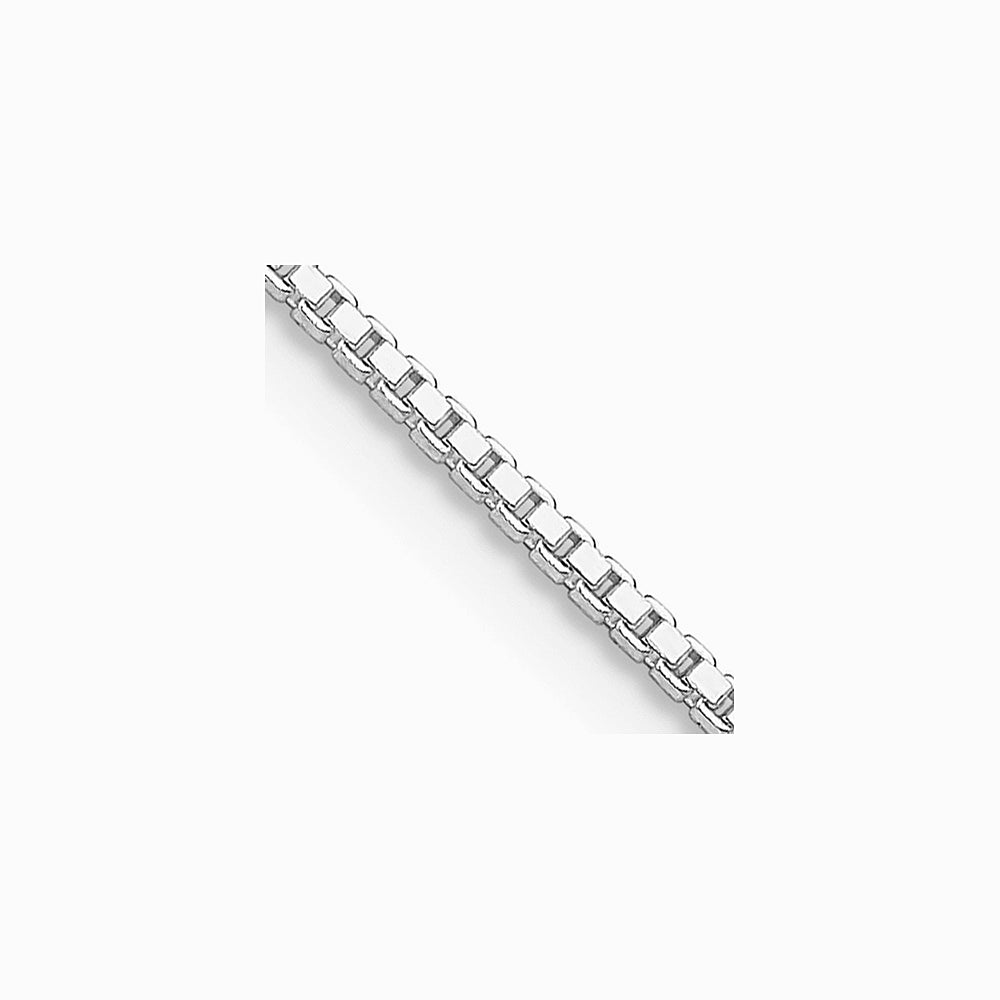 Sterling Silver Rhodium-plated 1.25mm Box Chain Necklace 16"-30" - Product Photo