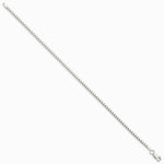 Sterling Silver 1.9mm Box Chain Bracelet 7"-8" - Product Photo