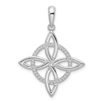 Sterling Silver Rhodium-plated Polished Celtic Eternity Knot Pendant - Product Photo