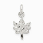 Sterling Silver Maple Leaf Charm - Product Photo