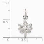 Sterling Silver Maple Leaf Charm - Product Photo