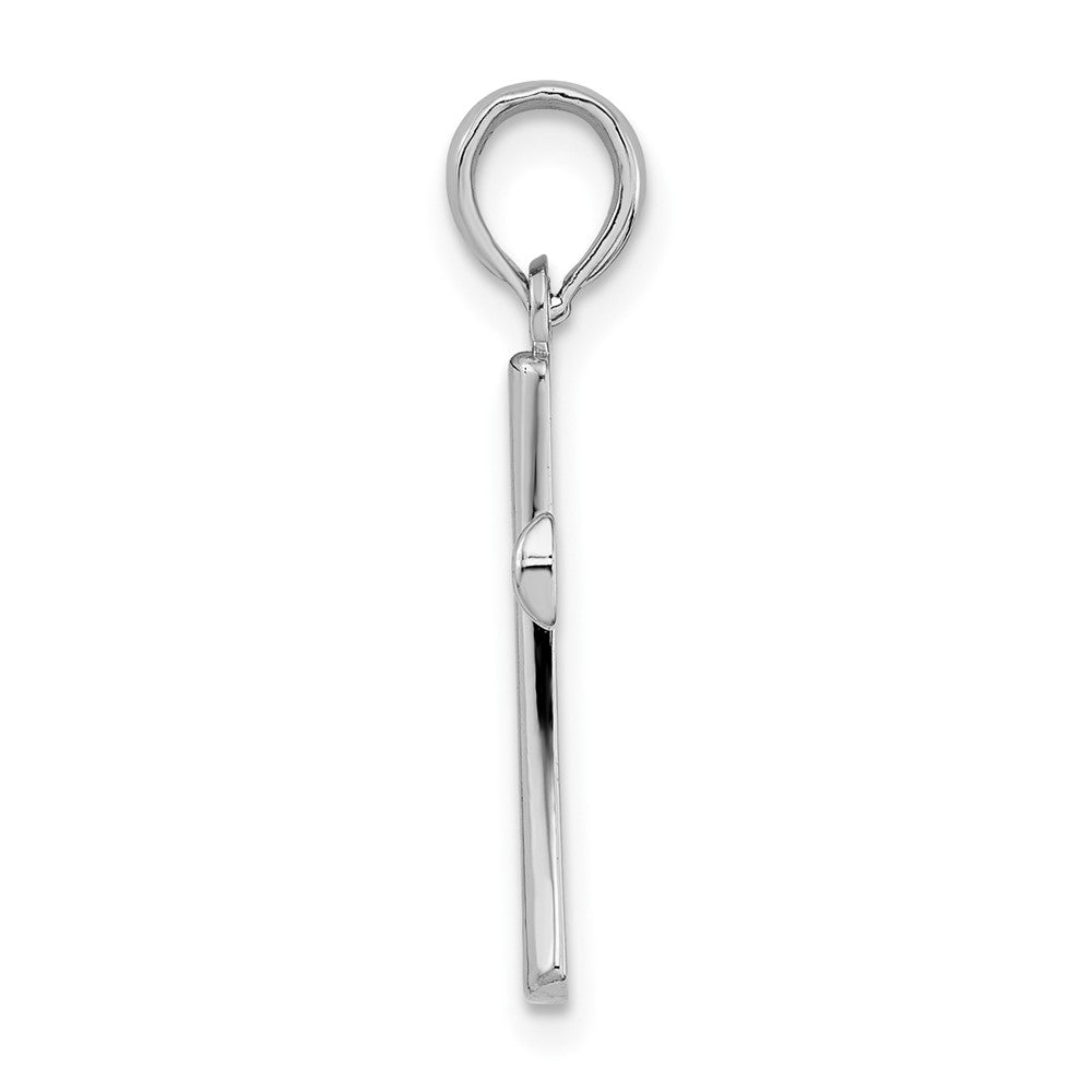 Sterling Silver Polished Cross Pendant - Product Photo