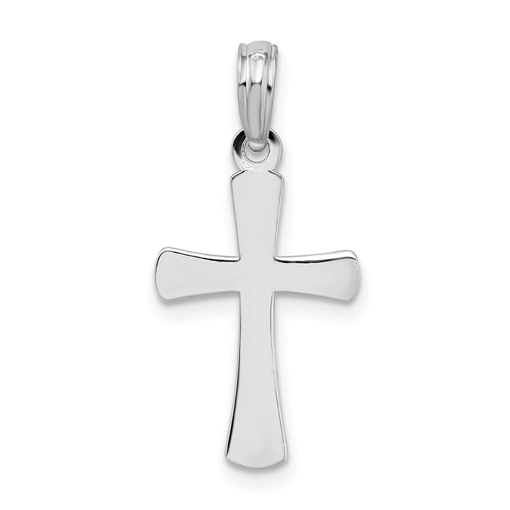 Sterling Silver Polished Cross Pendant - Product Photo