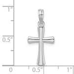 Sterling Silver Polished Cross Pendant - Product Photo