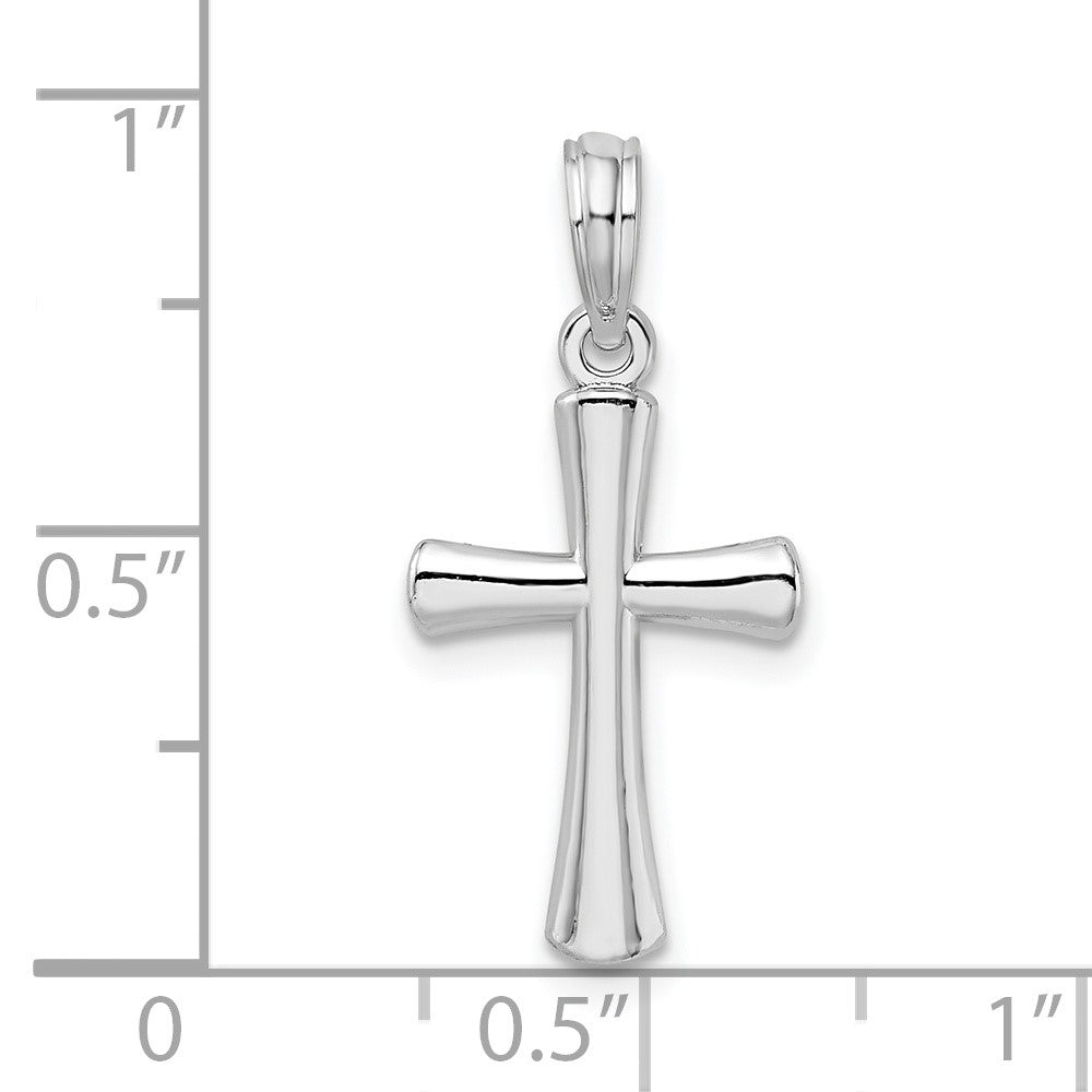 Sterling Silver Polished Cross Pendant - Product Photo
