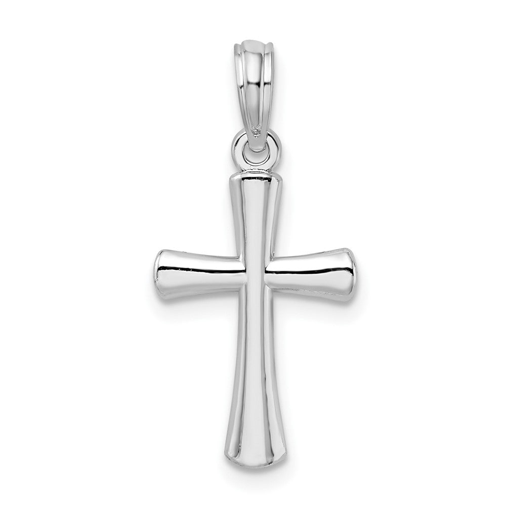 Sterling Silver Polished Cross Pendant - Product Photo