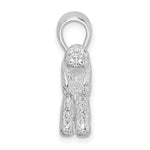 Sterling Silver Rhodium-plated Textured 3D Cocker Spaniel Pendant - Product Photo
