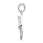 Sterling Silver Rhod-plated Polished Horse Head in Horseshoe Pendant - Product Photo