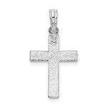 Sterling Silver Rhodium-plated All-over Diamond-cut Latin Cross Pendant - Product Photo