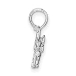 Sterling Silver Rhodium-plated Polished Elephant Pendant - Product Photo