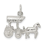 Sterling Silver Horse & Carriage Charm - Product Photo