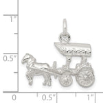 Sterling Silver Horse & Carriage Charm - Product Photo