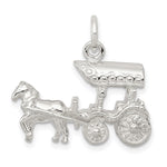 Sterling Silver Horse & Carriage Charm - Product Photo