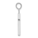 Sterling Silver Polished Thin Latin Cross Pendant - Product Photo