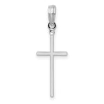 Sterling Silver Polished Thin Latin Cross Pendant - Product Photo