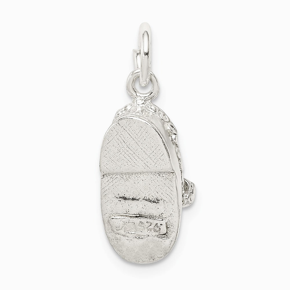 Sterling Silver Baby Shoe Charm - Product Photo
