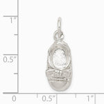 Sterling Silver Baby Shoe Charm - Product Photo