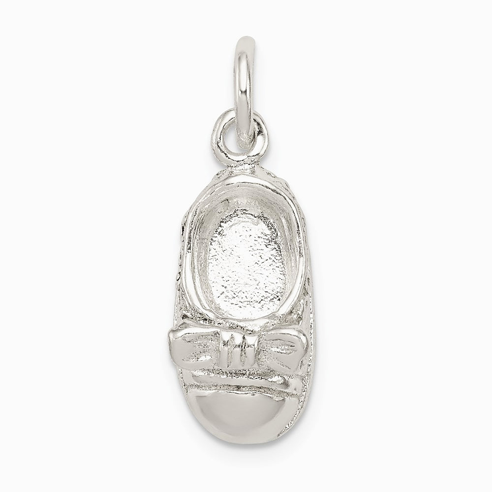 Sterling Silver Baby Shoe Charm - Product Photo