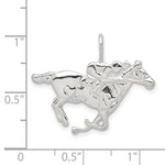 Sterling Silver Race Horse Charm - Product Photo