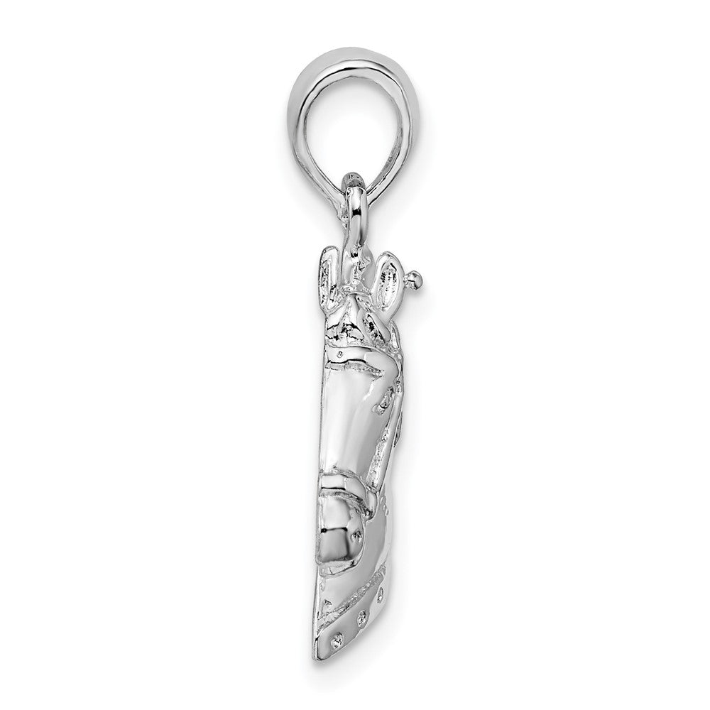 Sterling Silver Rhodium-plated Polished Horse Head Pendant - Product Photo