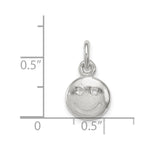 Sterling Silver Smiley Face Charm - Product Photo