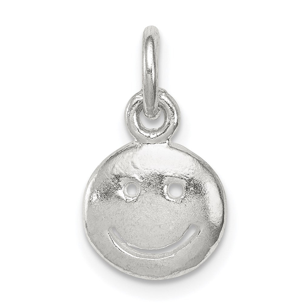 Sterling Silver Smiley Face Charm - Product Photo