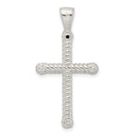 Sterling Silver Polished Twisted Hollow Latin Cross Pendant - Product Photo