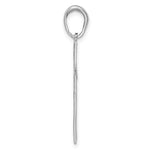 Sterling Silver Rhodium-plated Polished & D/C Cross Pendant - Product Photo