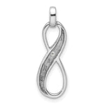 Sterling Silver Rhodium-plated with CZ Infinity Symbol Pendant - Product Photo