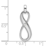 Sterling Silver Rhodium-plated with CZ Infinity Symbol Pendant - Product Photo
