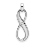 Sterling Silver Rhodium-plated with CZ Infinity Symbol Pendant - Product Photo