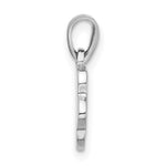 Sterling Silver Rhodium-plated Enameled Dog Paw Pendant - Product Photo