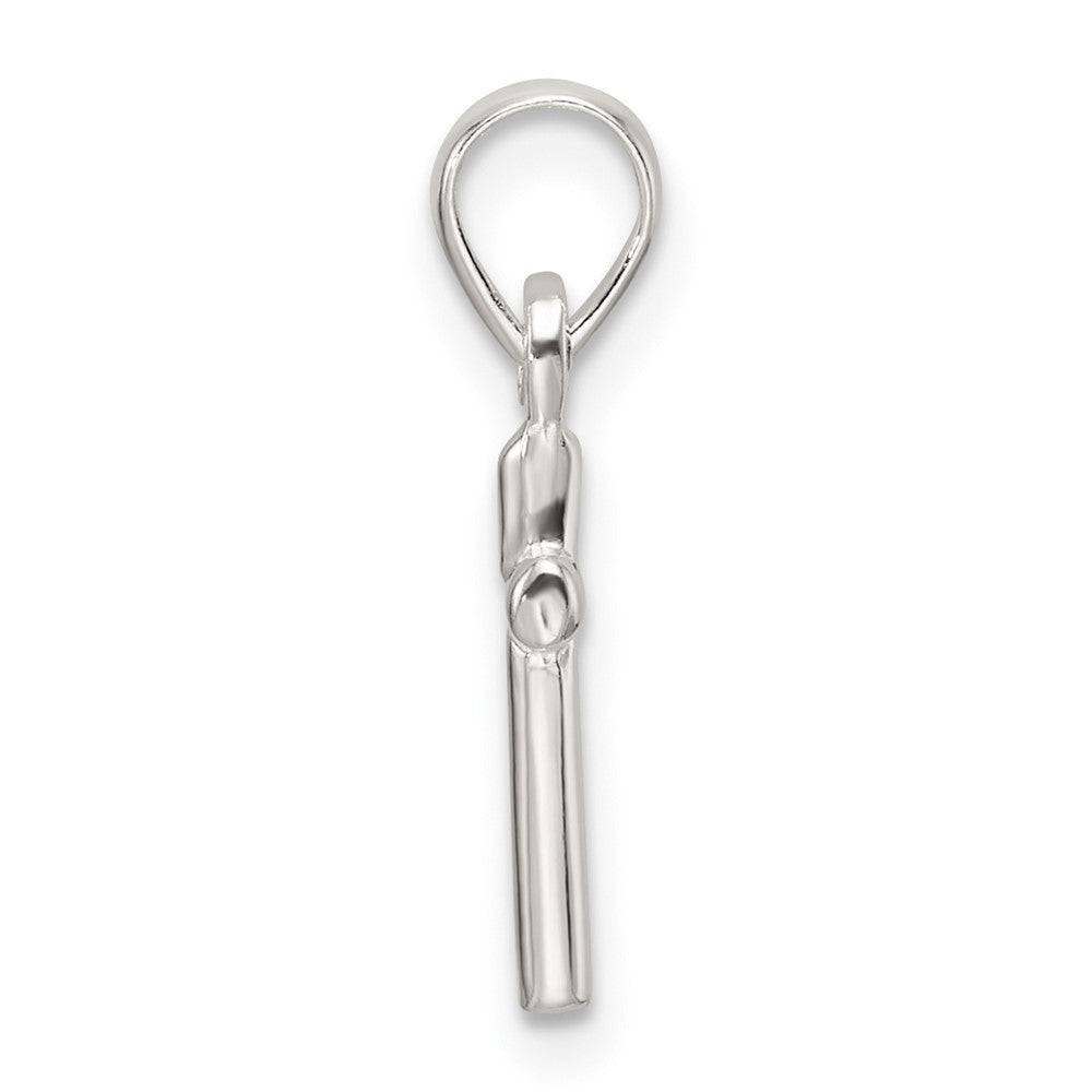 Sterling Silver Polished Cross Pendant - Product Photo