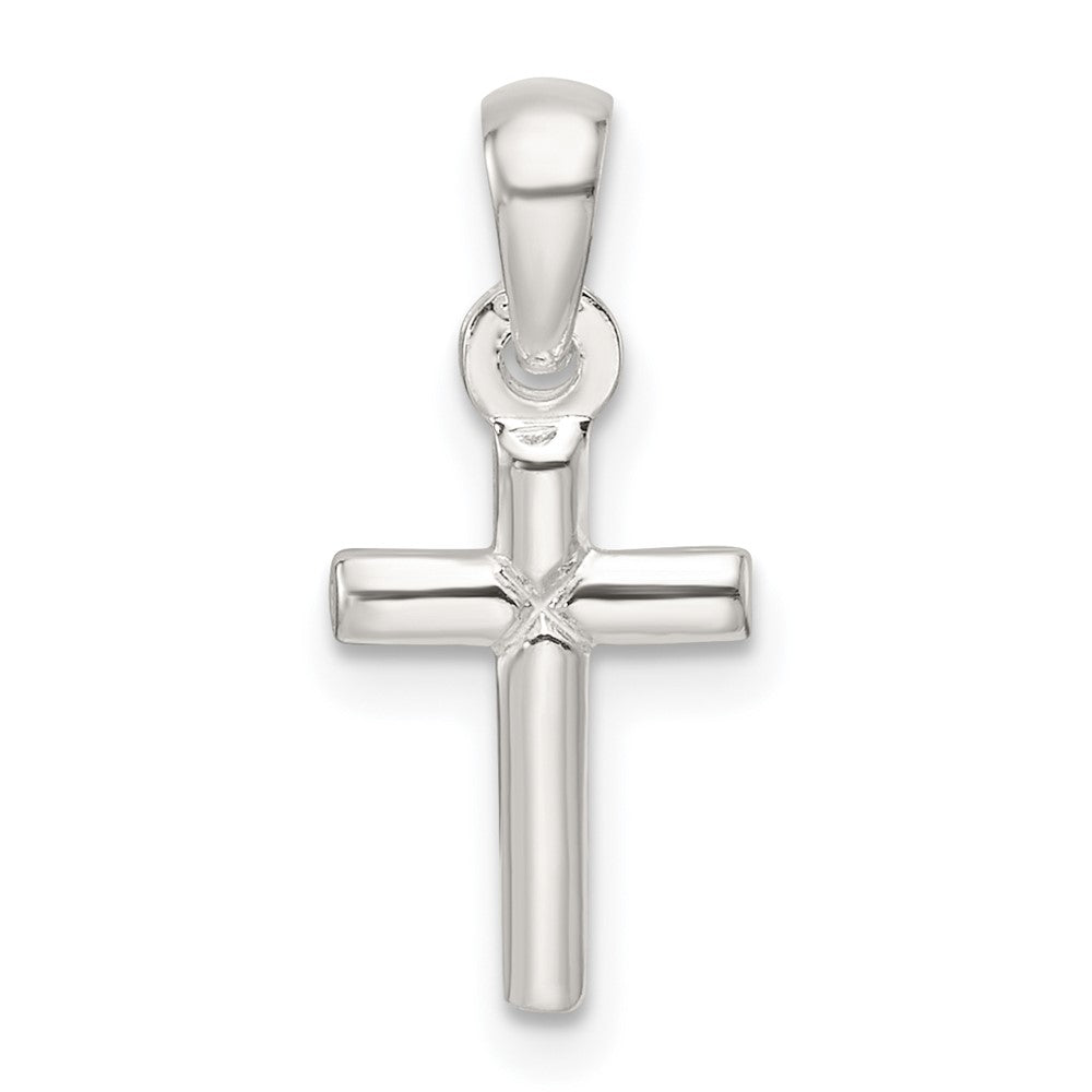 Sterling Silver Polished Cross Pendant - Product Photo