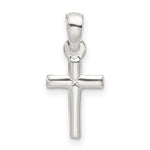 Sterling Silver Polished Cross Pendant - Product Photo