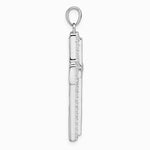 Sterling Silver Rhodium-plated White CZ Cross Pendant - Product Photo