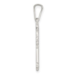 Sterling Silver Polished and Textured Cross Pendant - Product Photo