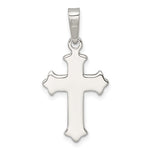 Sterling Silver Polished and Textured Cross Pendant - Product Photo