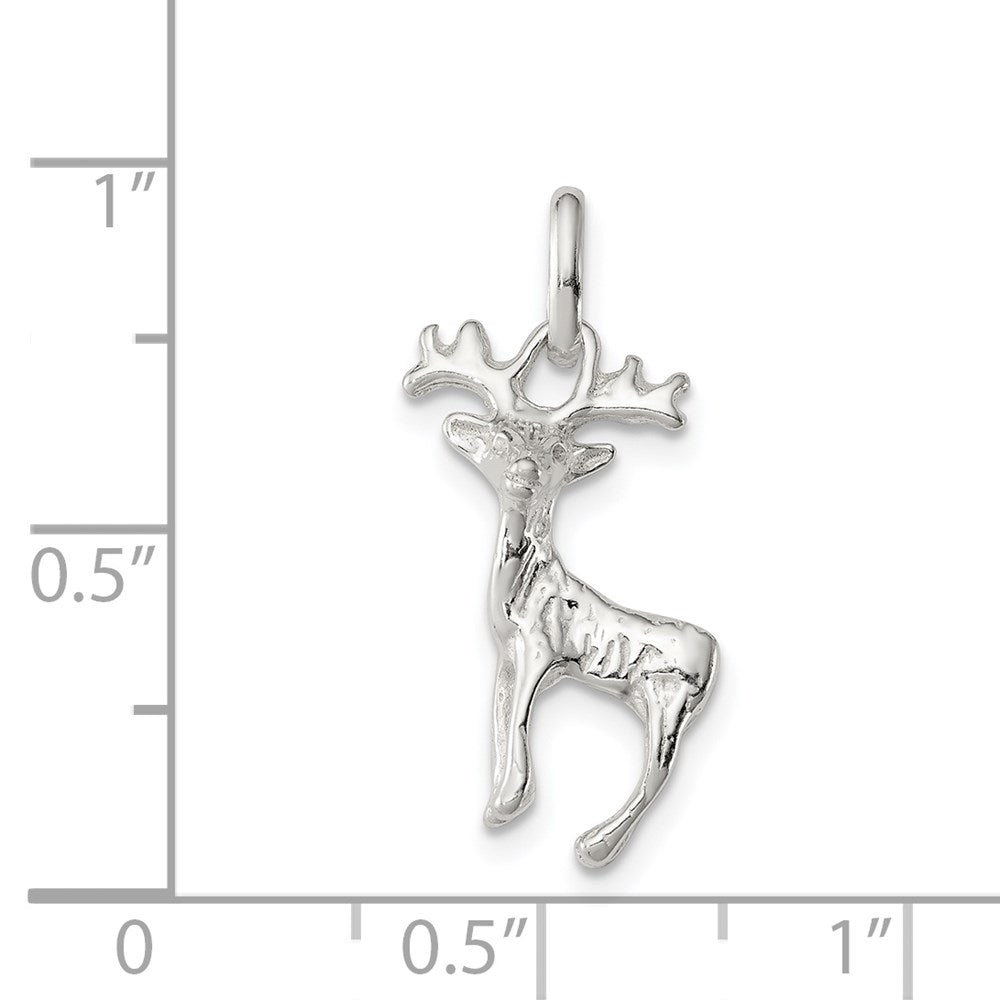 Sterling Silver Deer Charm - Product Photo