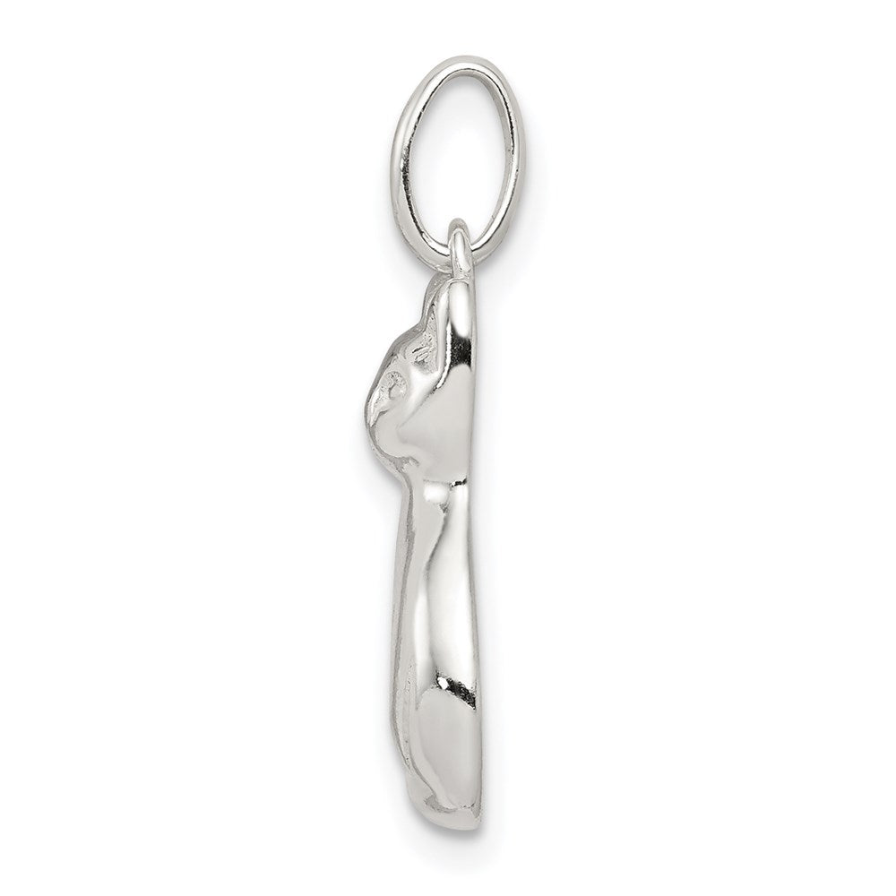 Sterling Silver Cat Charm - Product Photo